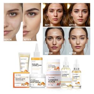 Set <span class=keywords><strong>de</strong></span> cuidado <span class=keywords><strong>de</strong></span> la piel <span class=keywords><strong>de</strong></span> cúrcuma <span class=keywords><strong>de</strong></span> 9 piezas al por mayor, hidratación <span class=keywords><strong>de</strong></span> larga duración, brillo, apriete la sequedad, reduce el <span class=keywords><strong>kit</strong></span> completo <span class=keywords><strong>de</strong></span> cuidado <span class=keywords><strong>de</strong></span> la piel multiusos - Product Image 3