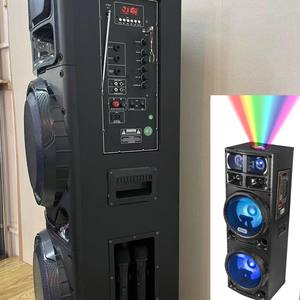 Nouvelle arrivée 1288A : Enceinte DJ double 12 pouces avec cornes, grande enceinte TWS rechargeable, vente directe usine, avec éclairage LED. - Product Image 5