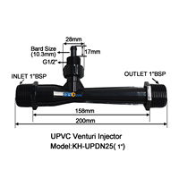 Tubo Inyector Venturi de Múltiples Tamaños para Mezcla de Gas y Líquido, Tubo Mezclador de UPVC, 1", 2"