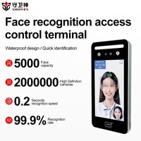 Terminal de contrôle d'accès par reconnaissance faciale 7 pouces, multimodal, carte, empreinte digitale, mot de passe pour kit de contrôle d'accès aux portes de bureau
