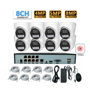 ระบบกล้องวงจรปิดรักษาความปลอดภัย 8CH 4K POE พร้อมชุด NVR และกล้องโดม 4MP 5MP 8MP มองเห็นภาพสีในเวลากลางคืน พร้อมระบบติดตามการเคลื่อนไหวของมนุษย์ - Product Image 1