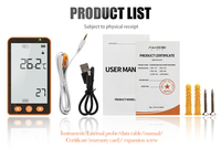 Enregistreur de données numérique USB AIKESI GSP-70 Pro, enregistreur de données d'humidité et de température, rapport PDF Excel, indicateur LCD avec sonde étendue