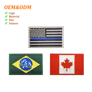Patch brodé drapeaux de tous les pays avec fixation auto-agrippante pour équipement tactique, uniformes, sacs, décoration DIY, vente en gros - Product Image 1