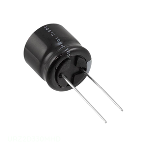 Condensateur RADIAL TH à trou traversant 33 uF 20% 200V, fabricant Channel URZ2D330MHD, en aluminium - Product Image 1