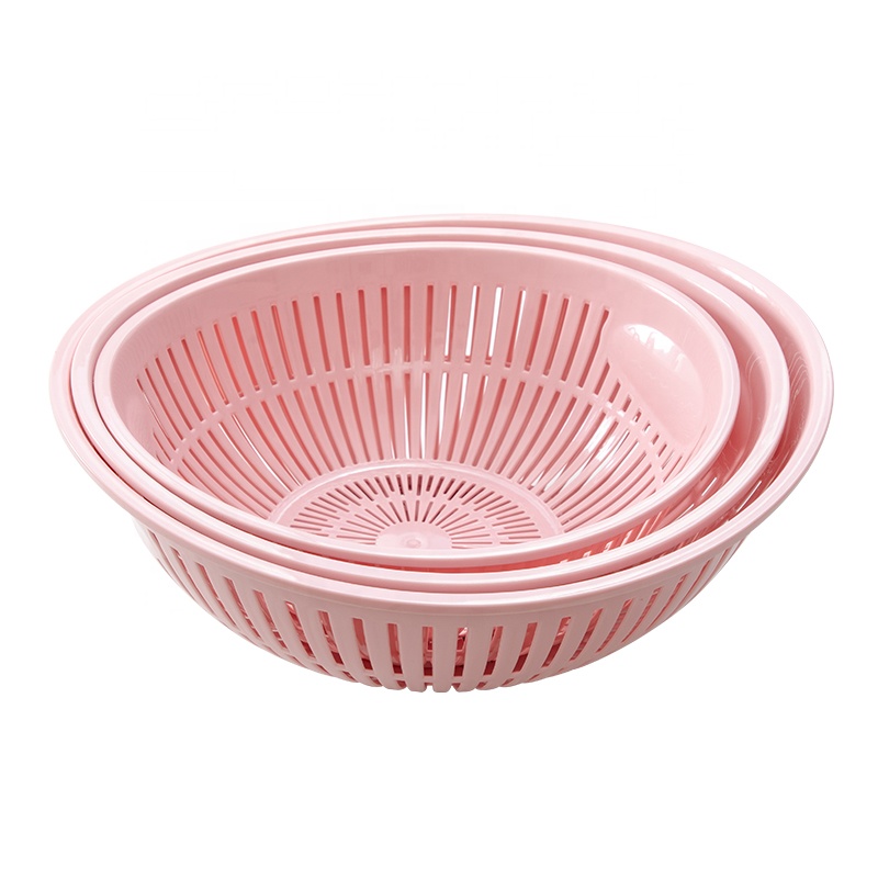 Простой дизайн, комплект из 3 предметов в одном наборе PP материал овощи фрукты стиральная чаша для слива воды для кухни корзины для хранения пластиковые устойчивого