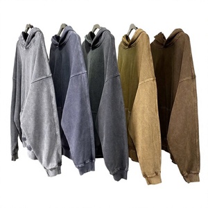 Sudadera con Capucha Personalizada Estilo Vintage, Lavado Ácido, Felpa Gruesa, Efecto Desgastado, Estilo Urbano - Product Image 1