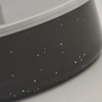 Service de table rétro noir émaillé personnalisé avec logo, 5 pièces, en porcelaine émaillée, motif floral, écologique, pour camping et usage domestique, Senny