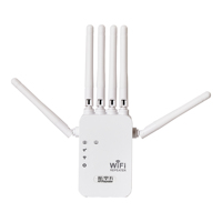Extensor de Rango WiFi 300mbps 802.11 B/G/N 4 Antenas Cobertura de 50-100m² para Teléfonos y Uso Doméstico