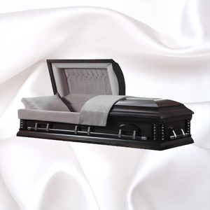 Гроб из массива вишневого дерева в американском стиле для взрослых и детей – прочные, настраиваемые товары для ритуальных услуг - Product Image 2