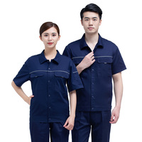 Tenue de travail d'été 100 % coton pour hommes, uniforme à manches courtes et longues pour électriciens, centrales électriques et travailleurs immobiliers