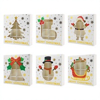 KINGSTAR – Nouveaux emballages cadeaux en carton recyclable de qualité alimentaire pour chocolats de Noël, avec vernis brillant/mat et dorure à chaud scintillante