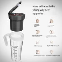 Draagbare oplaadbare blender, mini draadloze fruit- en voedselprocessor, smoothie maker met rietje