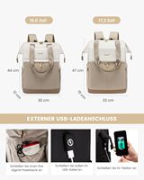 Sac à dos scolaire LOVEVOOK convertible, sac fourre-tout pour l'université, sac à dos intelligent imperméable, sac à dos portable pour ordinateur portable, sac à dos de voyage