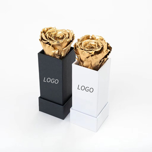 กล่องของขวัญกระดาษกล่องกระดาษแข็งทรงสี่เหลี่ยมลายดอกไม้สำหรับกุหลาบเดี่ยวดีไซน์ตามสั่งไม่เหมือนใคร - Product Image 3