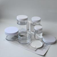 Bocaux en plastique transparent PETG de qualité alimentaire à large ouverture, contenants de stockage scellés pour cosmétiques et collations