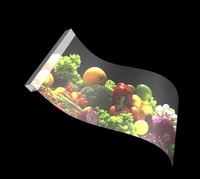 Écran LED transparent flexible à courbes douces pour mur de verre de club de fitness, média numérique