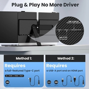 Extensor de Pantalla para Portátil de 14 <span class=keywords><strong>Pulgadas</strong></span> S8, Monitor Portátil <span class=keywords><strong>Ultrafino</strong></span> FHD 1080P con Interfaz USB-C para Portátiles de <span class=keywords><strong>13</strong></span>-17.3 <span class=keywords><strong>Pulgadas</strong></span> - Product Image 6
