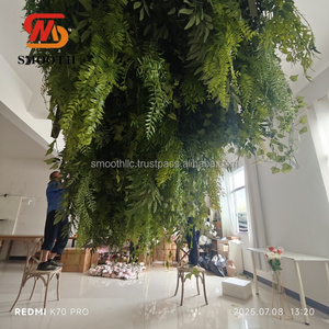 Paneles de hierba artificial verde con base de tela para decoración de techos de bodas SMOOTH - Product Image 3