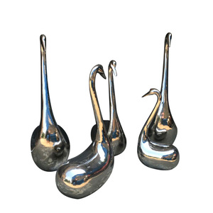 Escultura de Cisne de Acero Inoxidable con Acabado de Espejo, Decoración para Jardín, Plaza o Paisaje, Figura Artística - Product Image 3