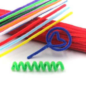 Palos peludos suaves multicolores, tallos de chenilla, limpiador de tuberías artesanal, alambre torcido hecho a mano para manualidades Diy Navidad - Product Image 2