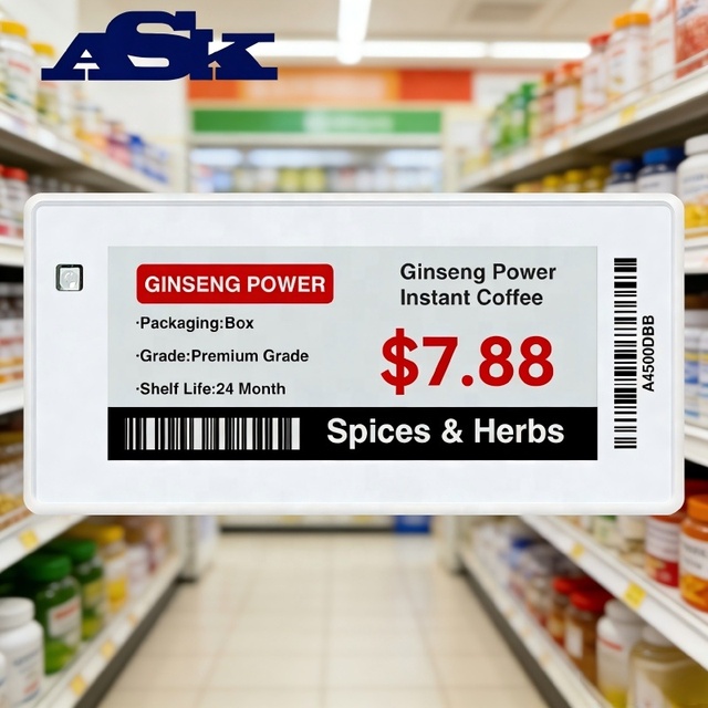 Digital E Ink ESL Price Tag Display for Supermarket | Electronic Shelf Label Module Bistable | Low Power EPD Retail System