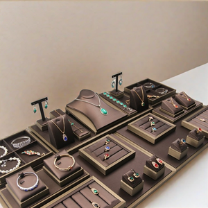 ชุดเครื่องประดับหนัง PU สำหรับร้านค้าหรูหราชุดเครื่องประดับหน้าต่างร้านเครื่องประดับตามสั่ง - Product Image 3