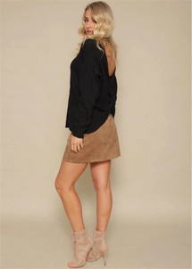 <span class=keywords><strong>Pull</strong></span>-over en coton à col en V pour <span class=keywords><strong>femme</strong></span>, style européen et américain, collection printemps-automne, best-seller sur eBay et <span class=keywords><strong>AliExpress</strong></span> - Product Image 4