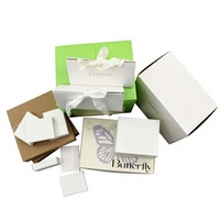 Ensemble d'emballages de luxe personnalisés pour sucre avec logo, boîte cadeau rigide avec couvercle et base, ruban, sac de courses en papier, vente en gros, OEM, pelliculage mat