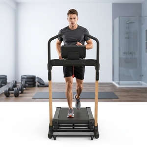 Nouveau Design 2026 <span class=keywords><strong>Tapis</strong></span> de <span class=keywords><strong>Course</strong></span> Motorisé Pliant à Inclinaison Automatique avec Accents en Bois de Luxe pour la Maison et la Salle de Sport - Product Image 2