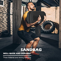 Sac de sable d'entraînement croisé portable et réglable en nylon, avec remplissage de sable, durable pour la musculation