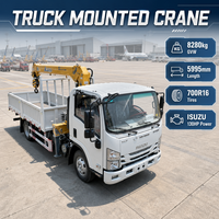 Camion grue 4x2 3.2T avec grue télescopique de 9,5 m de hauteur de levage, moteur Euro VI de 130 CV pour les services de sauvetage routier