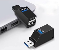 Adaptateur Hub USB 3.0/2.0 Haute Vitesse Mini 3 Ports avec Sortie AC, Boîtier Répartiteur Extenseur Neuf pour PC, Ordinateur Portable et Téléphone Mobile