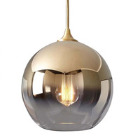 Lámpara Colgante LED Nórdica Moderna y Sencilla con Bola de Cristal Dorada, Altura Ajustable, Luz Blanca Cálida, Ideal para Dormitorios y Restaurantes, Personalizable