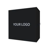 Boîte à montre noire personnalisée avec logo, impression numérique, boîte pour électronique intelligente, emballage cadeau avec coussin en velours
