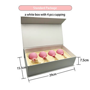 Juego de ventosas de silicona y vidrio para terapia corporal de 4 piezas chinas para cara y cuerpo - Product Image 3