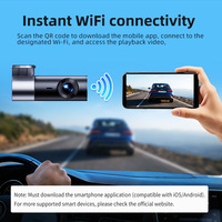 Caméra embarquée OEM ODM avec contrôle Wi-Fi via application, enregistreur de conduite HD 4K+1K WDR, surveillance de stationnement 24h/24, double caméra avant et arrière