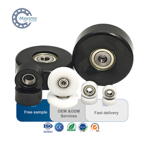 ミニプラスチックナイロンプーリーホイールローラーベアリングスライドドア窓カーテンシャワーID 3mmフラットアイドラーBS68312-3 BS62315-4 - Product Image 1
