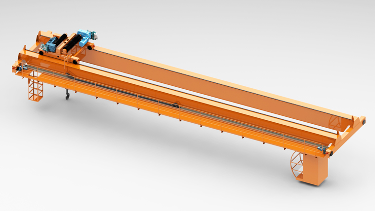 3t Electric Double Beam Overhead Crane Soft Starting For Workshop