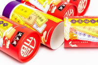 Emballage en tube de papier cylindrique imprimé sur mesure, boîte en carton pour biscuits de 190 g avec couvercle télescopique