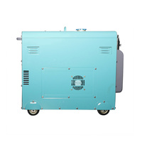 Groupe électrogène diesel silencieux DG9500LN 7,5 kW 7500 W à faible bruit avec capot, monophasé, démarrage électrique, ATS, portable