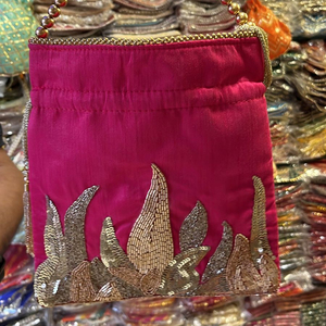Indian Beautiful Eye Catching Embroidery Handmade Evening <b>Clutches</b> With Potli Bags <b>Wedding</b> Purses Lady Handbags at Factory Price - Product Image 1
