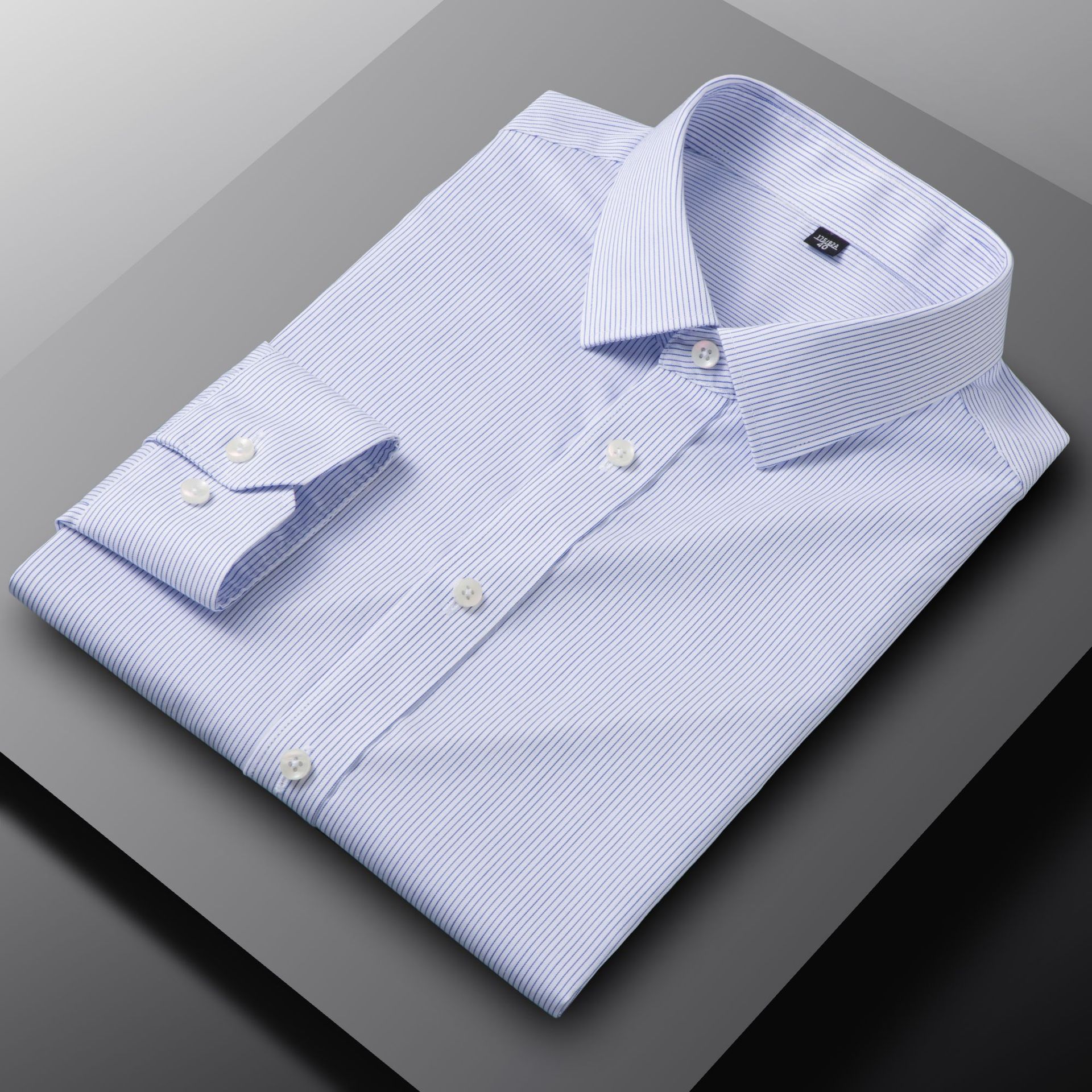 903-white blue stripes