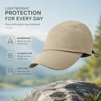 Sombrero de Sol de Ala Larga para Exteriores, Protección UV, Transpirable, Ajustable, Color Caqui, Gorra para Ciclismo, Senderismo, Correr, Pesca, Proveedor Mayorista