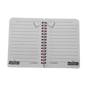 Factory Directly Metal Spiral Binding PP Paper Colorful Design <b>Line</b> <b>A5</b> Office Business Planner <b>Notebook</b> Elastic Band Custom Logo - Product Image 5