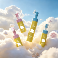 Bouteille de lavage en mousse pour animaux de compagnie avec tête de brosse, 100ml, 150ml, 200ml, 250ml, rechargeable, pour nettoyage, toilettage et emballage – Vente en gros