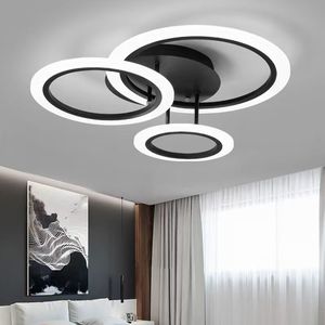 Lustre LED moderne en fer forgé pour intérieur, design suspendu, indice de protection IP33, idéal pour porche, couloir, balcon et bureau à domicile - Product Image 1