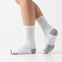 Chaussettes de basket-ball personnalisées avec broderie de logo, chaussettes de sport en tissu éponge, chaussettes de basket-ball en coton de qualité supérieure, vente en gros