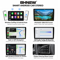 Lecteur DVD de voiture BHNEW, autoradio Android pour Audi A6 C5 1997-2004, CarPlay sans fil, autoradio stéréo, navigation GPS, DSP, écran partagé
