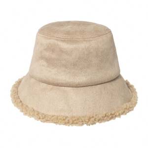 Gorro de Invierno de Tela de Gamuza, Gorro Tipo Bucket de Felpa Suave y Cálido con Forro de Borreguito - Product Image 5