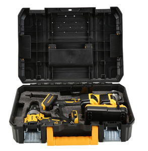 Kit d'outils électriques sans fil avec batterie au lithium 21V, perceuse électrique, coffret rigide, comprend une clé électrique, un tournevis combiné, OEM, métaux - Product Image 6